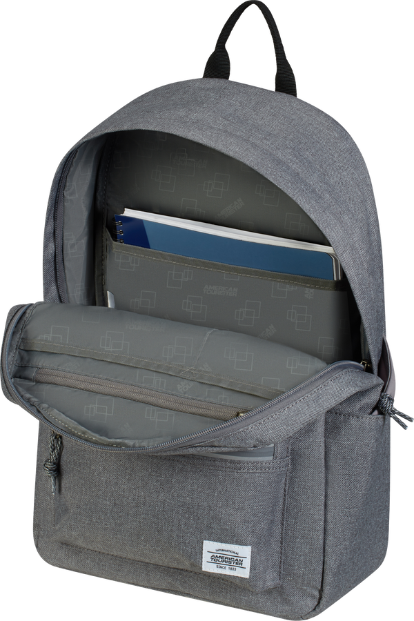 American Tourister Brightup Backpack Zip  Grey Melange