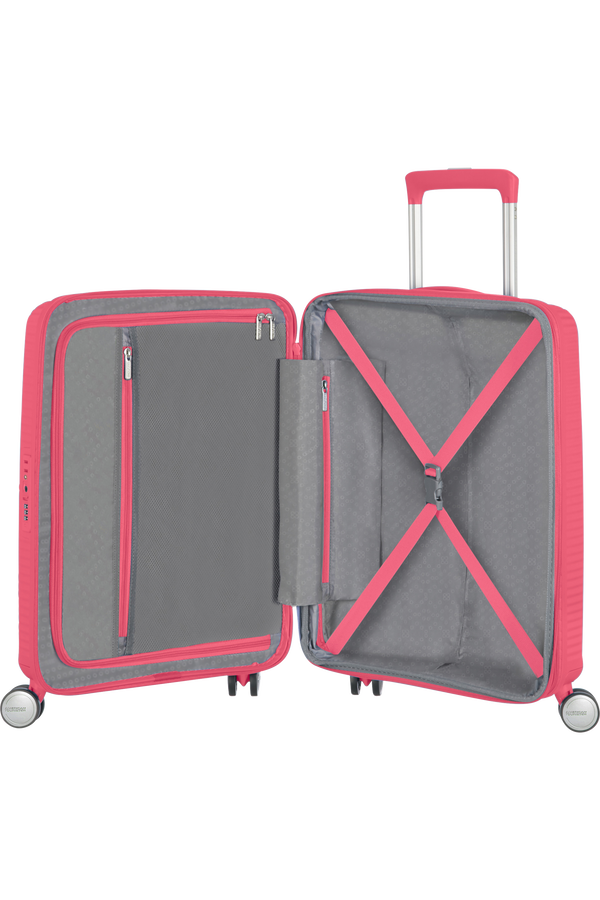American Tourister Soundbox Spinner Expandable 55cm  Hot Pink