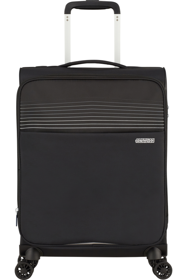 American Tourister Lite Ray Spinner TSA Expandable 55cm  Jet Black