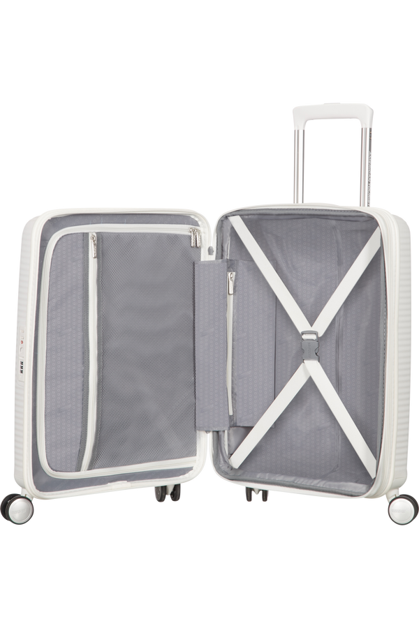 American Tourister Soundbox Spinner erweiterbar 55cm Pure White