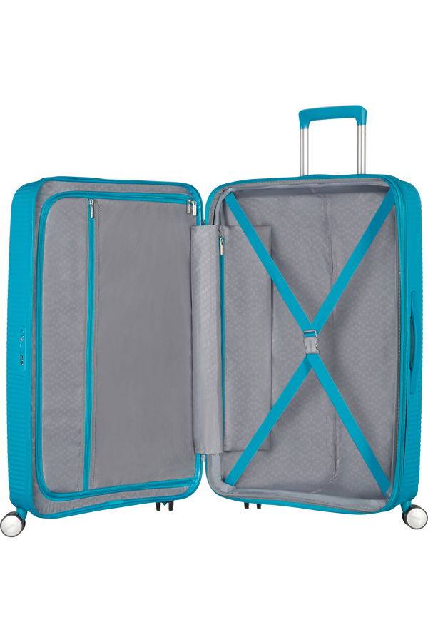 American Tourister Soundbox Spinner erweiterbar 77cm Summer Blue