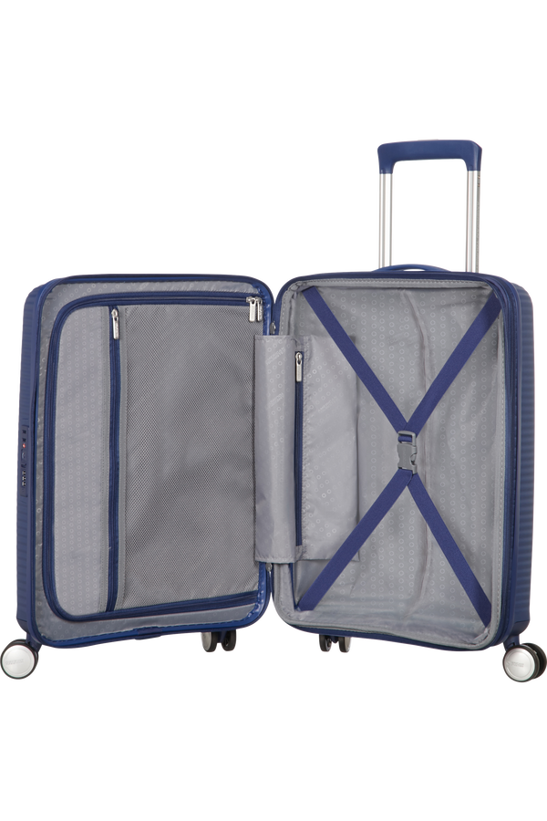 American Tourister Soundbox Spinner erweiterbar 55cm Midnight Navy American Tourister Soundbox Spinner erweiterbar 55cm Midnight Navy