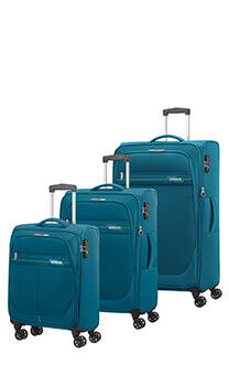 American Tourister Deep Dive 3 PC Set A  Teal/Lime