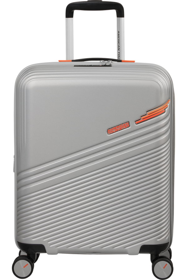 American Tourister Triple Trace Spinner TSA Expandable 55cm Silver/Orange