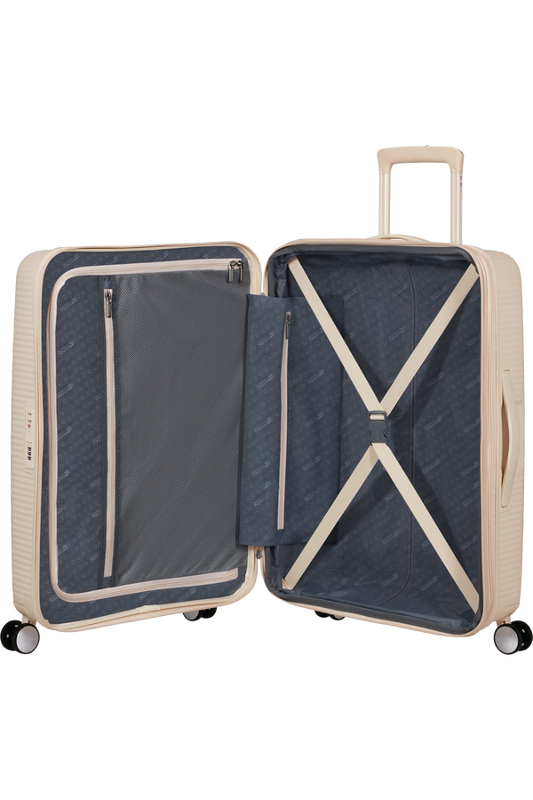 American Tourister SoundBox Spinner TSA Expandable 67cm  Coconut Sand