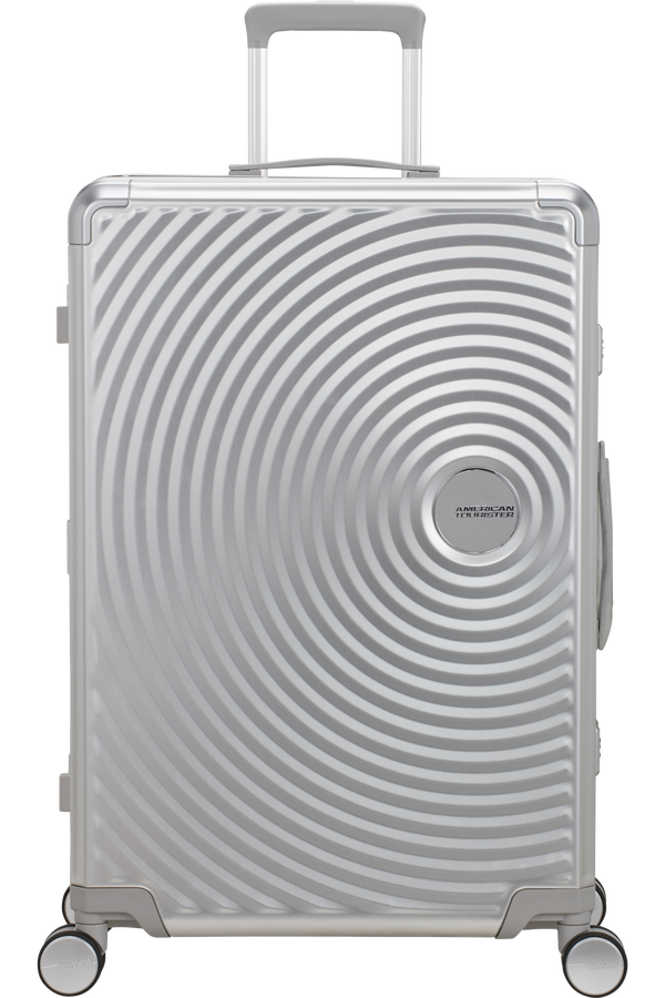 American Tourister Soundbox Alu Spinner TSA 77cm Silver