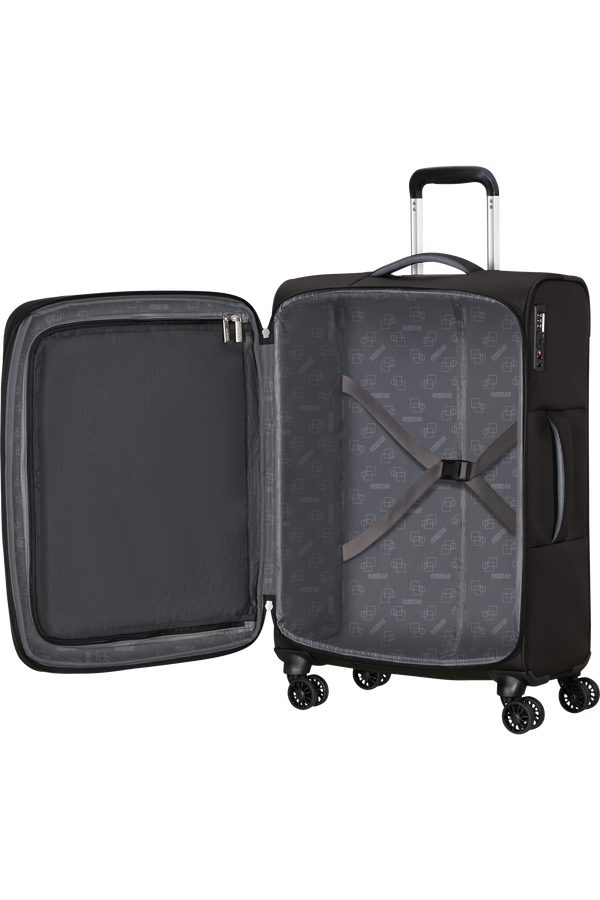 American Tourister Cloudrider Spinner EXP TSA M  Jet Black