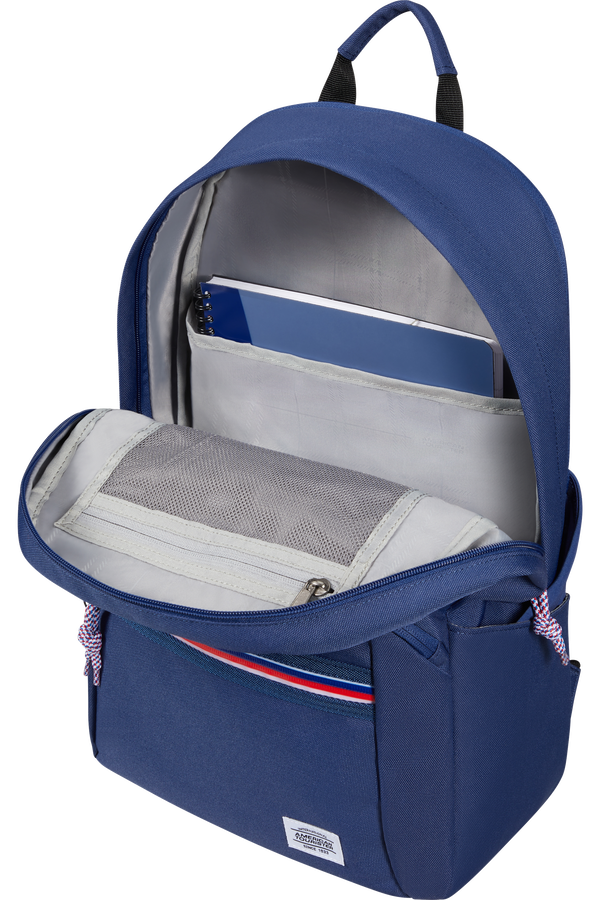 American tourister navy blue backpack clearance