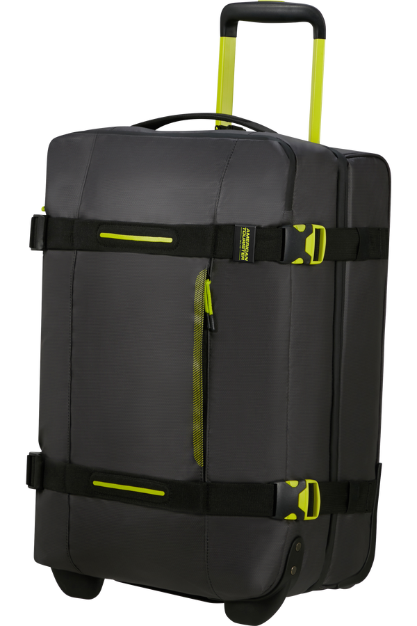 American Tourister Urban Track Duffle with Wheels Coated S  Black/Lime