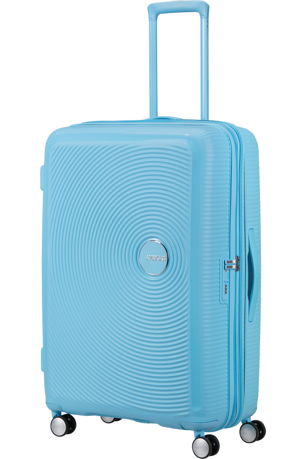 American Tourister SoundBox Spinner TSA Expandable 77cm  Blueberry Fizz