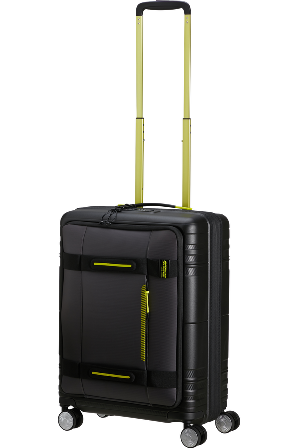American Tourister Hello Cabin Spinner Exp Coated 55cm  Black/Lime