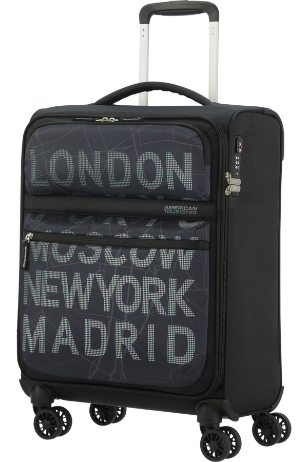 American Tourister Matchup Spinner Print TSA 55cm  City Map Black