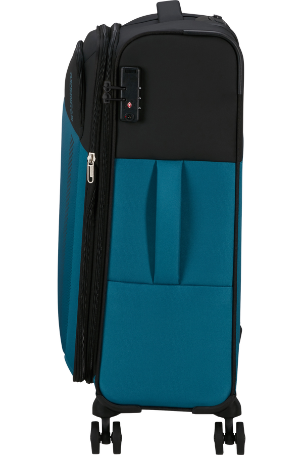 American Tourister Daring Dash Spinner Expandable TSA M  Black/Blue American Tourister Daring Dash Spinner Expandable TSA M  Black/Blue