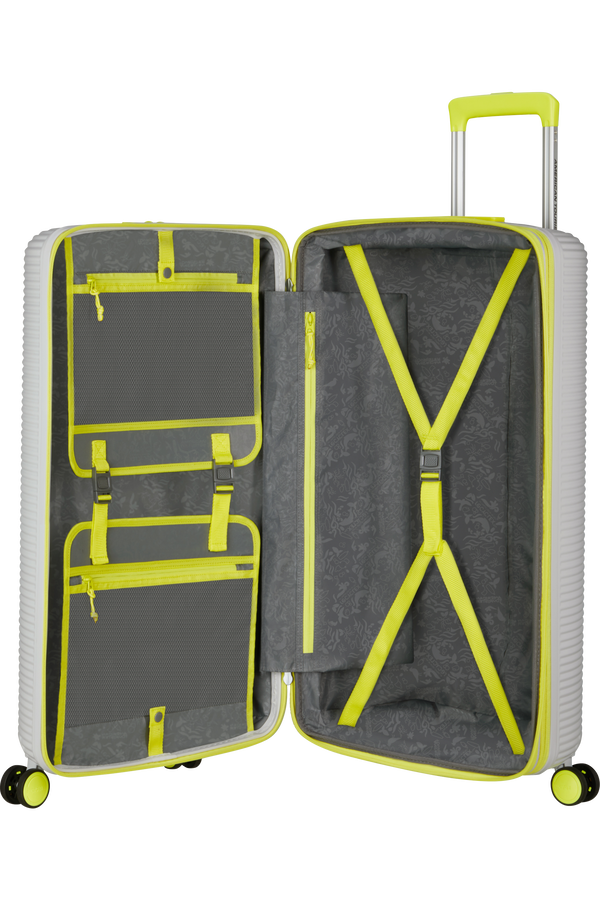 American Tourister Rollio Spinner 75cm  Light Grey/Lime American Tourister Rollio Spinner 75cm  Light Grey/Lime