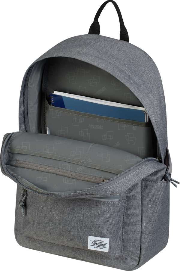 American Tourister Brightup Backpack Zip  Grey Melange American Tourister Brightup Backpack Zip  Grey Melange