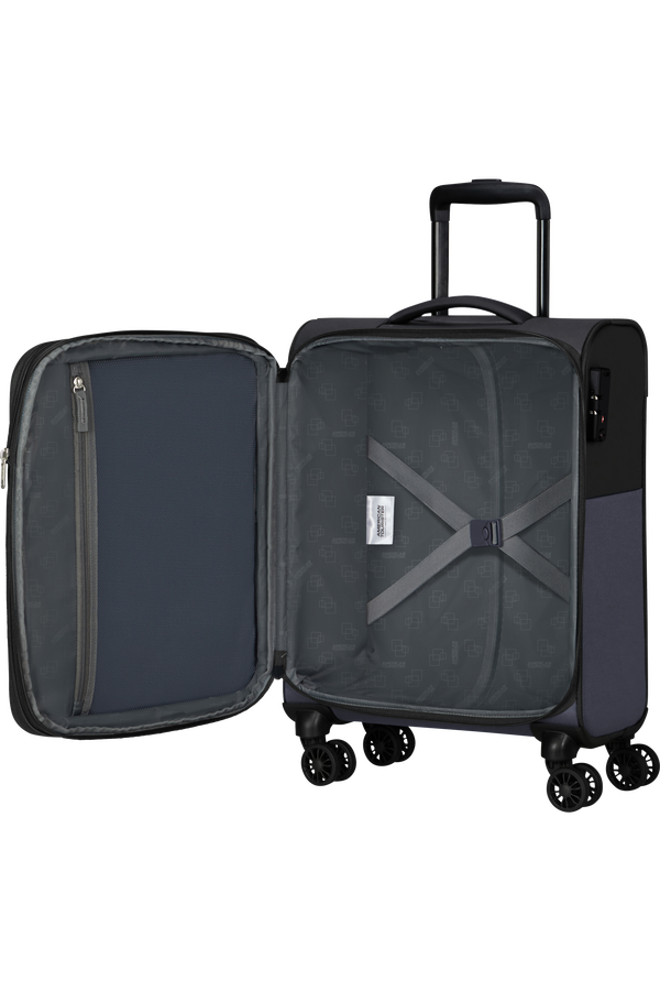 American Tourister Daring Dash Spinner Expandable TSA S  Black/Grey