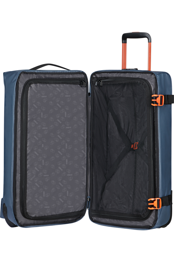 American Tourister Urban Track Duffle with Wheels Coated M  Navy/Orange American Tourister Urban Track Duffle with Wheels Coated M  Navy/Orange