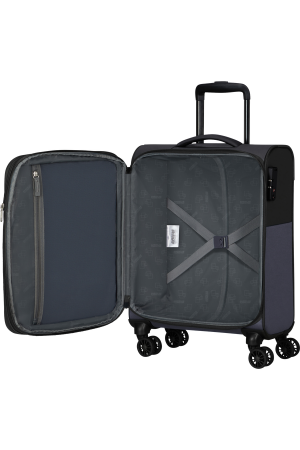 American Tourister Daring Dash Spinner Expandable TSA S  Black/Grey
