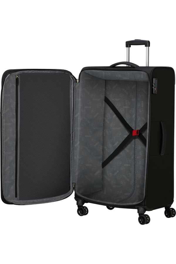 American Tourister Air Wave Spinner EXP TSA L  Black/Red