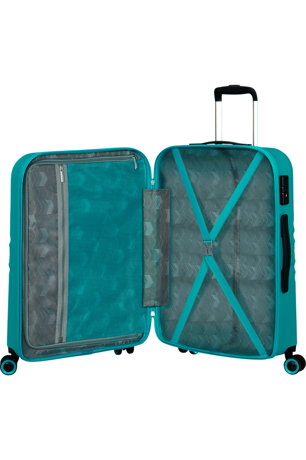 American Tourister Wavetwister Spinner TSA 66cm  Aqua Turquoise