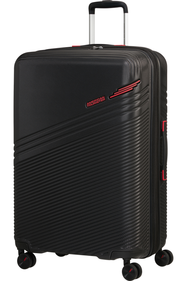 American Tourister Triple Trace Spinner TSA Expandable 76cm  Black/Red