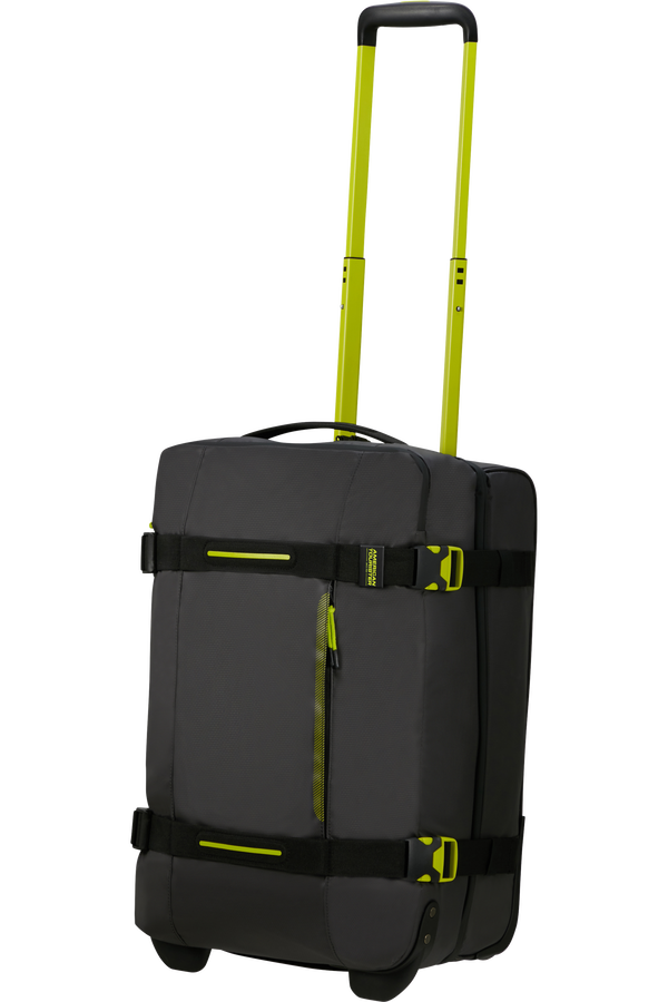 American Tourister Urban Track Duffle with Wheels Coated S  Black/Lime