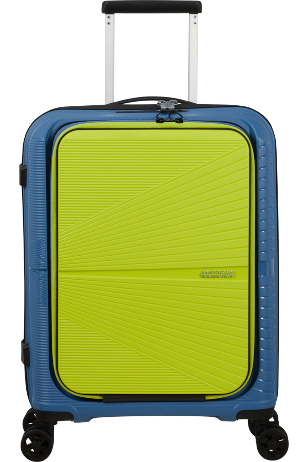 American Tourister Airconic Spinner Frontloader 15.6' 55cm  Coronet Blue/Lime