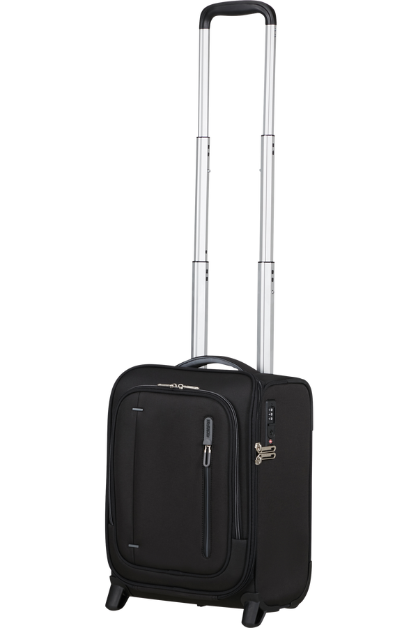 Cloudrider S/M Trolley mit 2 Rollen | American Tourister Cloudrider Upright Underseater Tsa  Jet Black