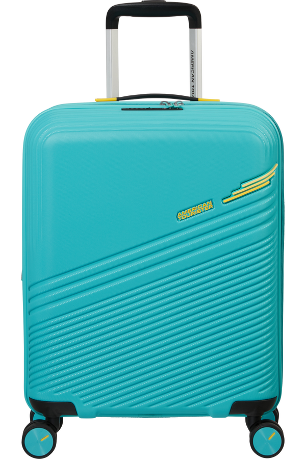 American Tourister Triple Trace Spinner TSA Expandable 55cm Turquoise/Yellow