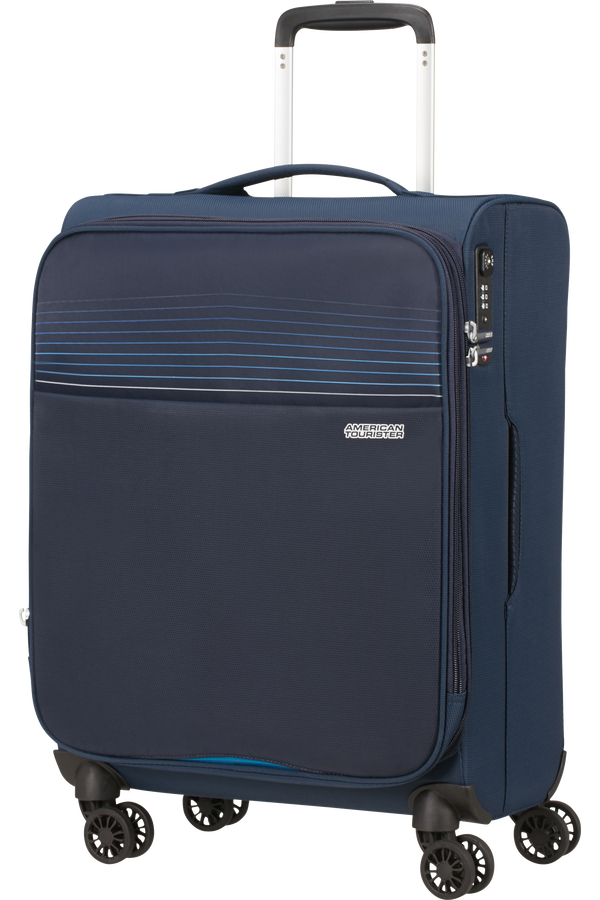 American Tourister Lite Ray Spinner TSA Expandable 55cm  Midnight Navy