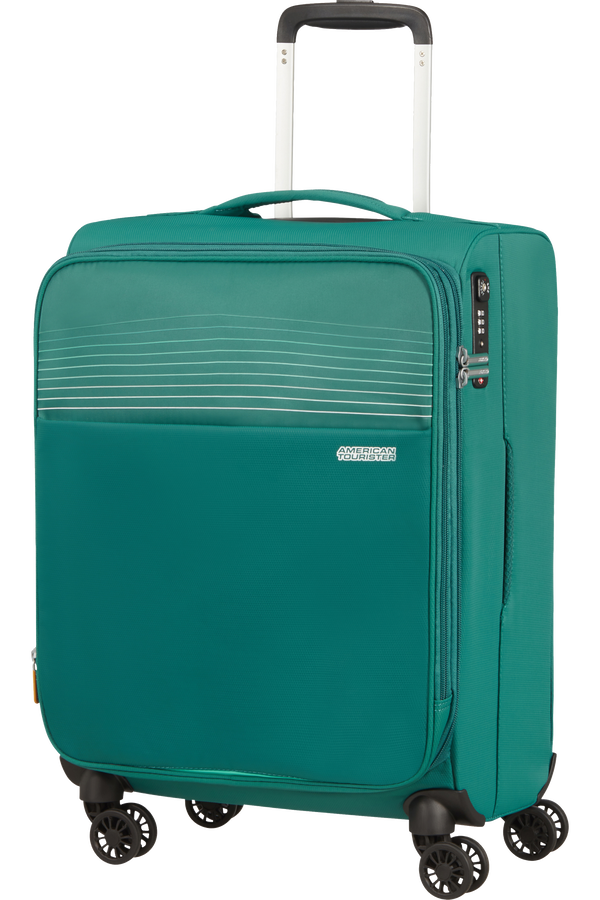 American Tourister Lite Ray Spinner TSA Expandable 55cm  Forest Green