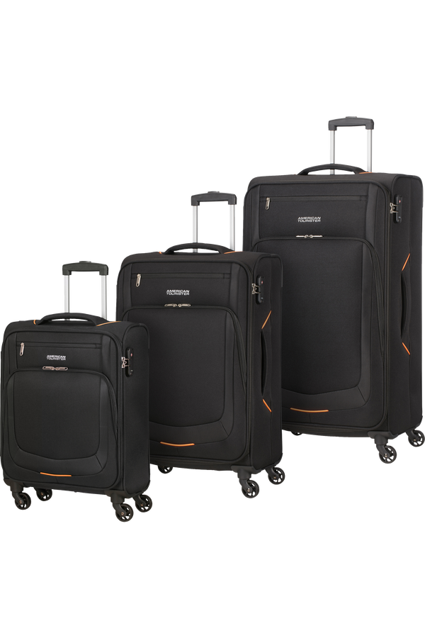 American Tourister Summer Session 3 Pc Set A  Black/Orange