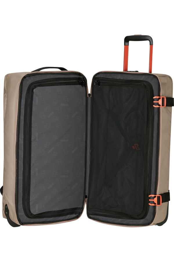 American Tourister Urban Track Duffle with Wheels Coated M  Beige/Orange