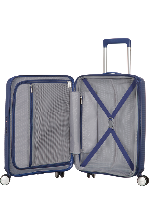American Tourister Soundbox Spinner erweiterbar 55cm Midnight Navy