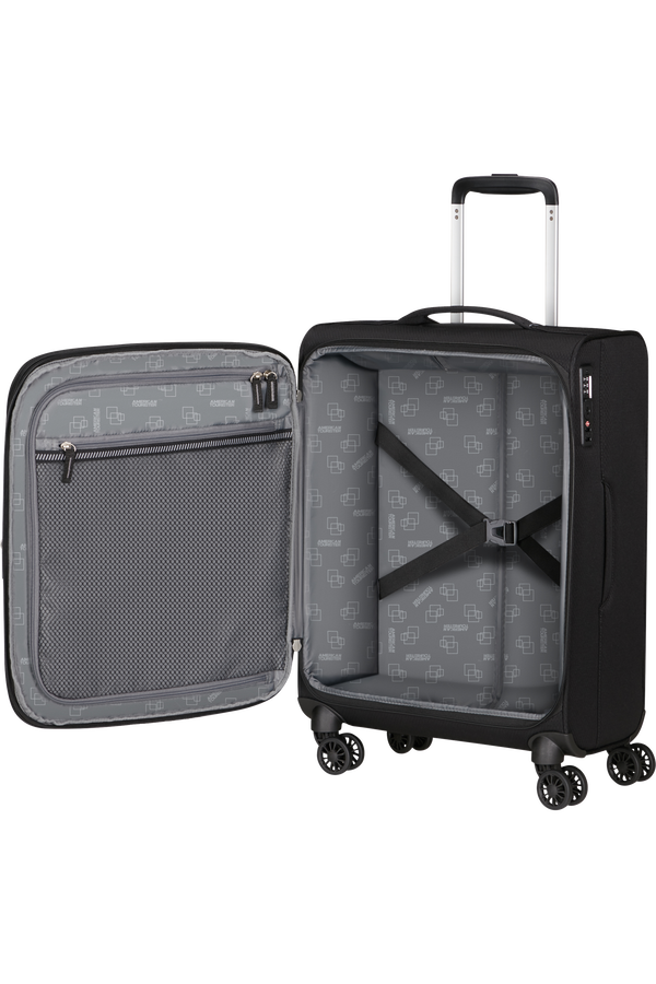 American Tourister Aerospin Spinner Expandable S  Schwarz