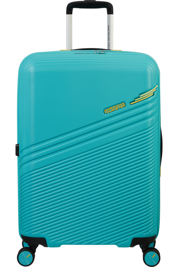 American Tourister Triple Trace Spinner TSA Expandable 67cm Turquoise/Yellow