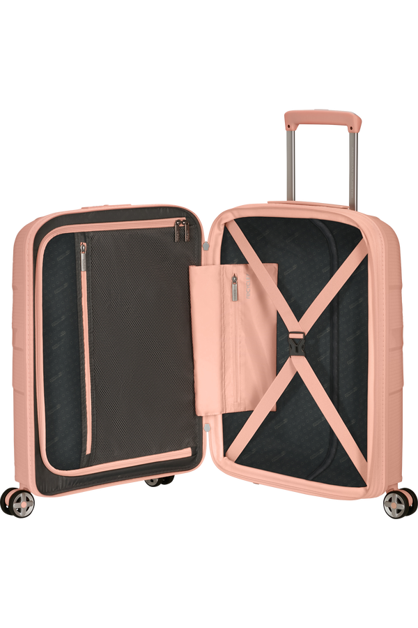 American Tourister StarVibe Spinner Expandable TSA 55cm  Metallic Peach