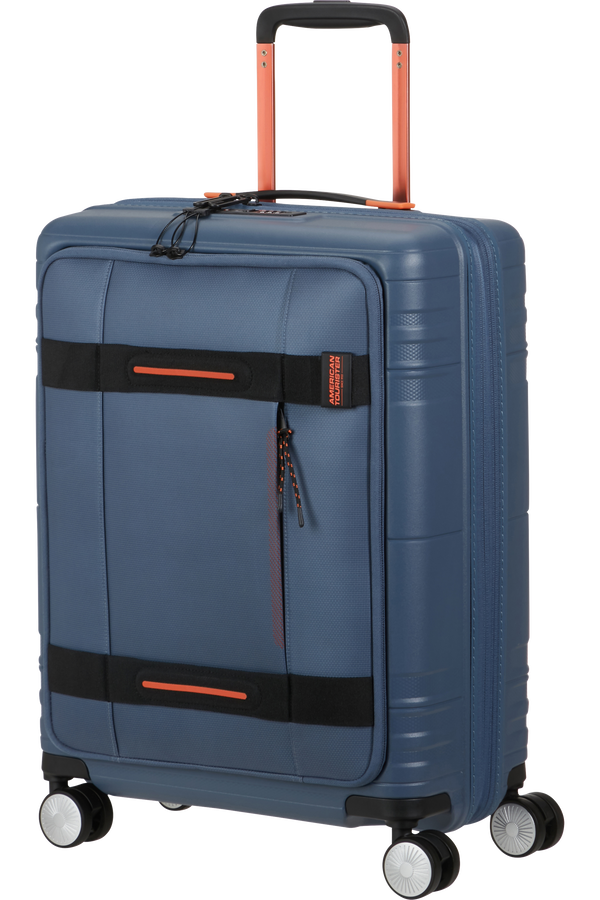American Tourister Hello Cabin Spinner Exp Coated 55cm  Navy/Orange