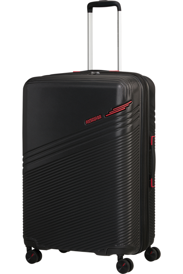American Tourister Triple Trace Spinner TSA Expandable 76cm  Black/Red