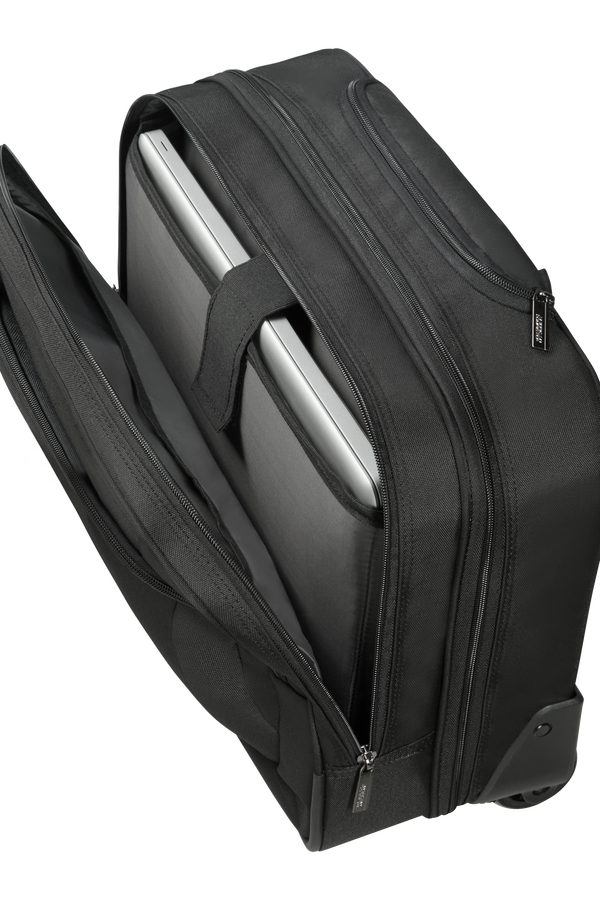 American Tourister At Work Rolling Tote  15.6inch Black/Orange