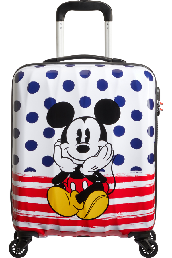 American Tourister Disney Legends Spinner 55cm  Mickey Blue Dots