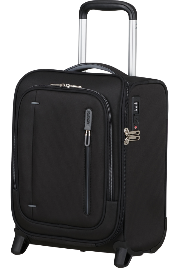 Cloudrider S/M Trolley mit 2 Rollen | American Tourister Cloudrider Upright Underseater Tsa  Jet Black