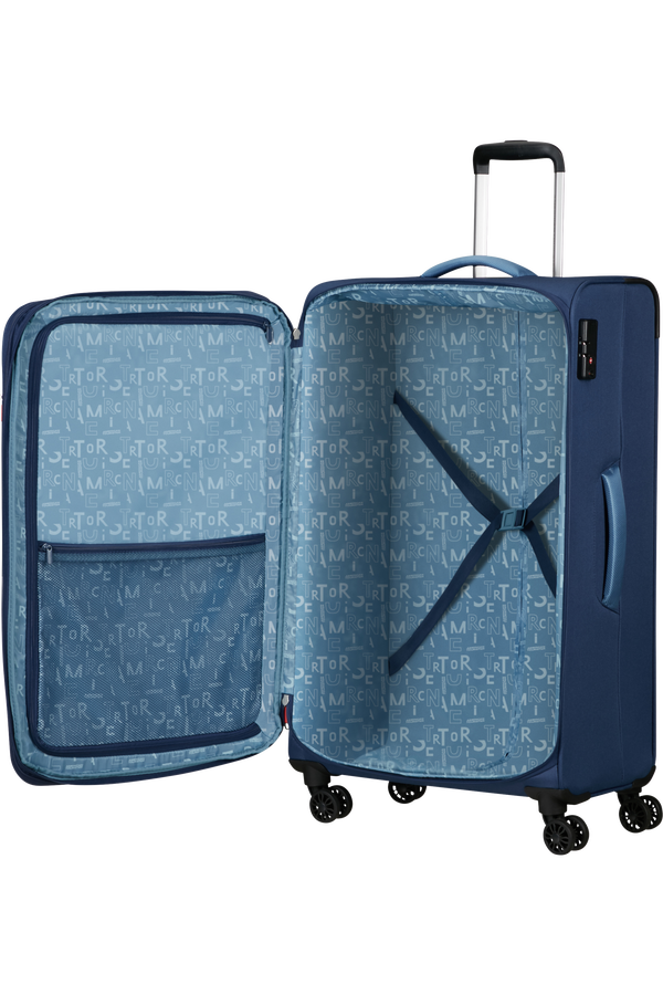 American Tourister Pulsonic Spinner Expandable 81cm  Combat Navy
