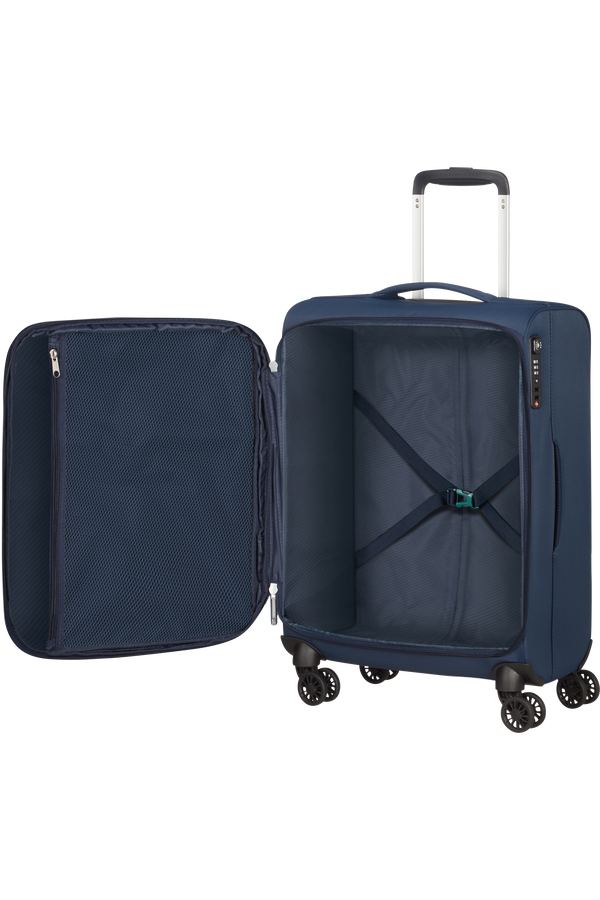 American Tourister Lite Ray Spinner TSA Expandable 55cm  Midnight Navy