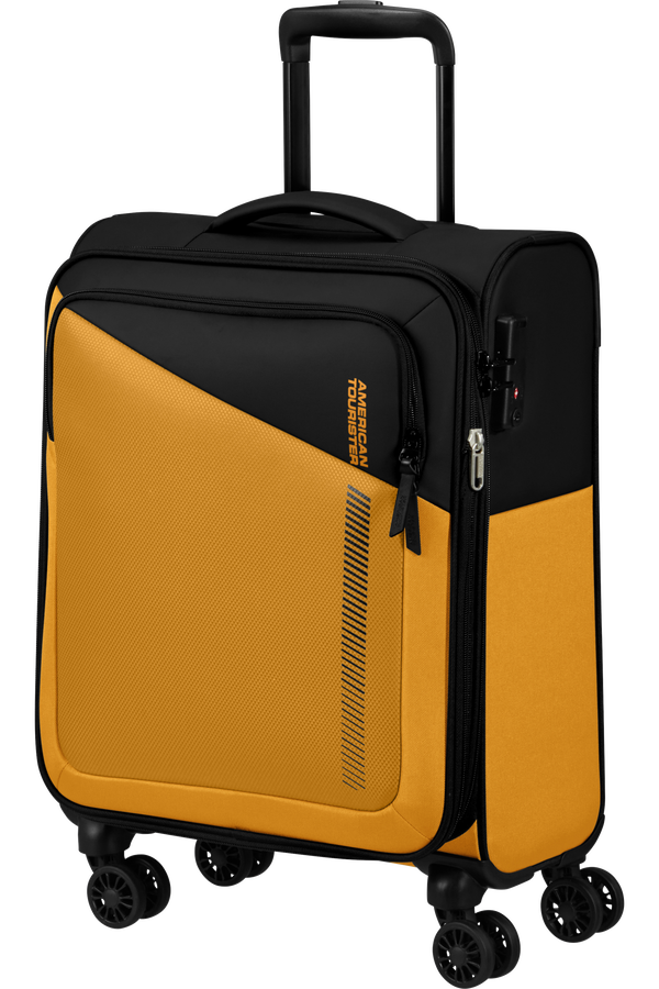 American Tourister Daring Dash Spinner Expandable TSA S  Black/Yellow